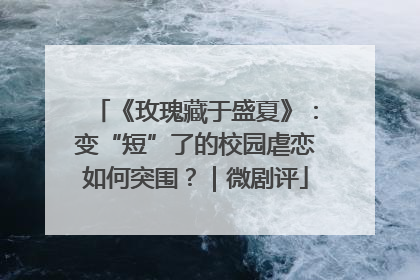 《玫瑰藏于盛夏》：变“短”了的校园虐恋如何突围？｜微剧评