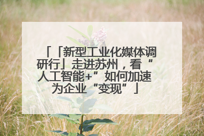 「新型工业化媒体调研行」走进苏州，看“人工智能+”如何加速为企业“变现”