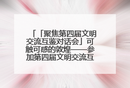 「聚焦第四届文明交流互鉴对话会」可触可感的敦煌——参加第四届文明交流互鉴对话会的外宾参观上元市集