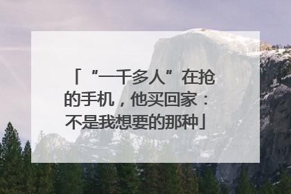 “一千多人”在抢的手机，他买回家：不是我想要的那种