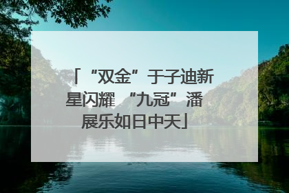 “双金”于子迪新星闪耀 “九冠”潘展乐如日中天