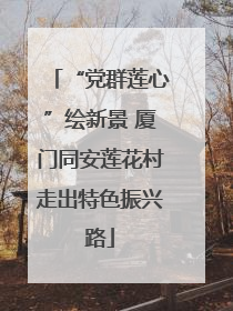 “党群莲心”绘新景 厦门同安莲花村走出特色振兴路