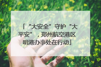 “大安全”守护“大平安”，郑州航空港区明港办事处在行动