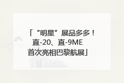 “明星”展品多多！直-20、直-9ME首次亮相巴黎航展