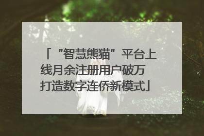 “智慧熊猫”平台上线月余注册用户破万 打造数字连侨新模式