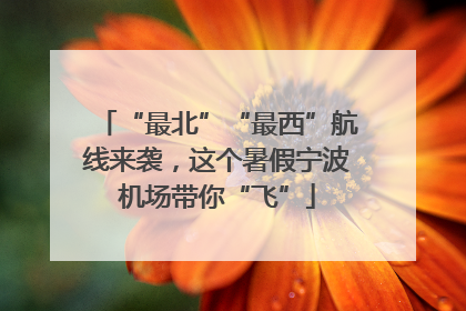 “最北”“最西”航线来袭，这个暑假宁波机场带你“飞”