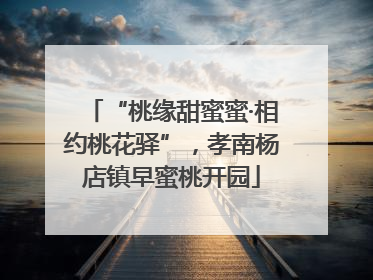 “桃缘甜蜜蜜·相约桃花驿”，孝南杨店镇早蜜桃开园