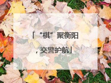 “棋”聚衡阳，交警护航