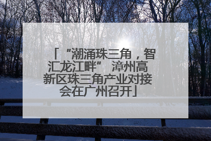 “潮涌珠三角，智汇龙江畔” 漳州高新区珠三角产业对接会在广州召开