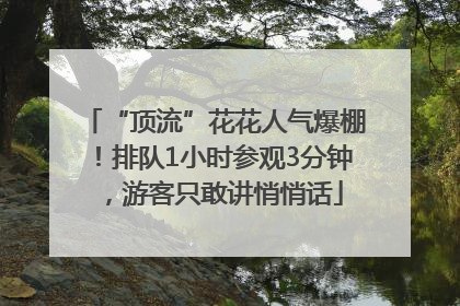 “顶流”花花人气爆棚！排队1小时参观3分钟，游客只敢讲悄悄话