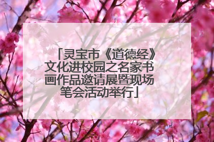 灵宝市《道德经》文化进校园之名家书画作品邀请展暨现场笔会活动举行