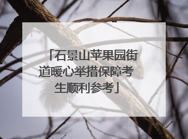 石景山苹果园街道暖心举措保障考生顺利参考