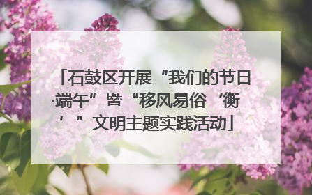 石鼓区开展“我们的节日·端午”暨“移风易俗‘衡’”文明主题实践活动