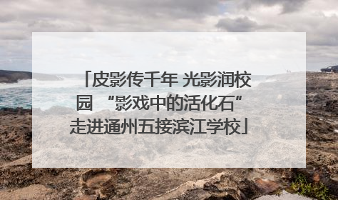 皮影传千年 光影润校园 “影戏中的活化石”走进通州五接滨江学校