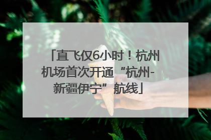 直飞仅6小时！杭州机场首次开通“杭州-新疆伊宁”航线