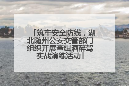 筑牢安全防线，湖北随州公安交管部门组织开展查缉酒醉驾实战演练活动