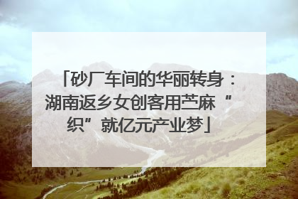 砂厂车间的华丽转身：湖南返乡女创客用苎麻“织”就亿元产业梦