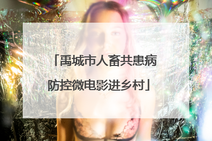 禹城市人畜共患病防控微电影进乡村
