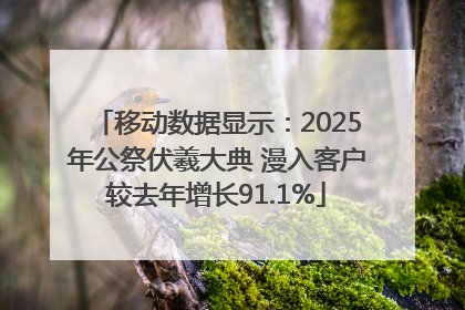 移动数据显示：2025年公祭伏羲大典 漫入客户较去年增长91.1%