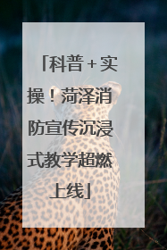 科普＋实操！菏泽消防宣传沉浸式教学超燃上线