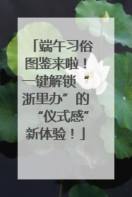 端午习俗图鉴来啦！一键解锁“浙里办”的“仪式感”新体验！