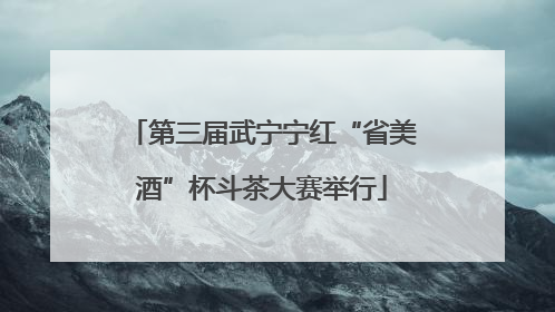 第三届武宁宁红“省美酒”杯斗茶大赛举行