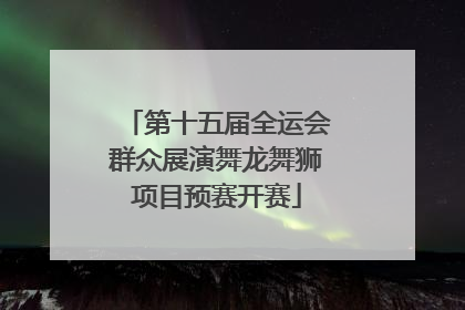 第十五届全运会群众展演舞龙舞狮项目预赛开赛