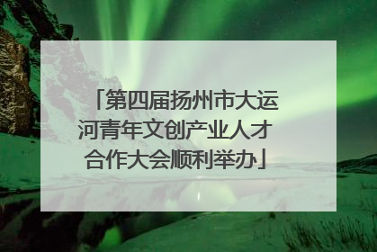 第四届扬州市大运河青年文创产业人才合作大会顺利举办