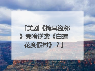 美剧《掩耳盗邻》凭啥逆袭《白莲花度假村》？