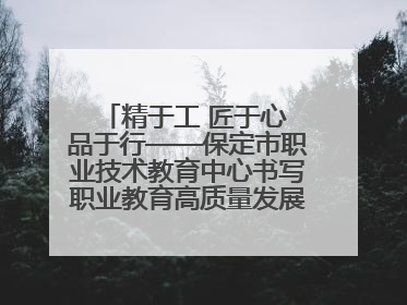 精于工 匠于心 品于行——保定市职业技术教育中心书写职业教育高质量发展的新篇章