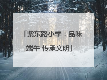 紫东路小学：品味端午 传承文明