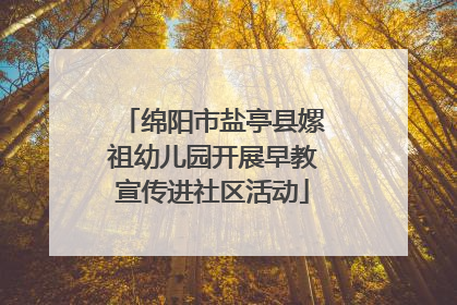 绵阳市盐亭县嫘祖幼儿园开展早教宣传进社区活动
