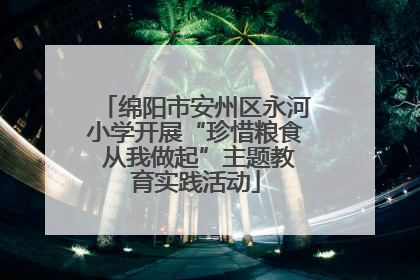 绵阳市安州区永河小学开展“珍惜粮食 从我做起”主题教育实践活动