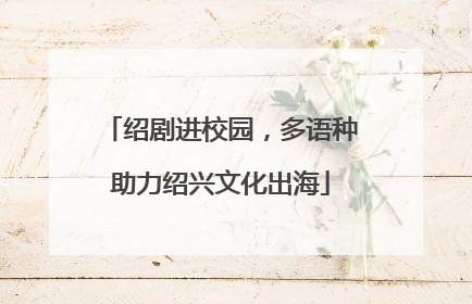 绍剧进校园，多语种助力绍兴文化出海
