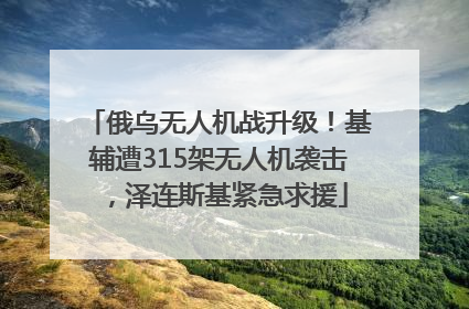 俄乌无人机战升级！基辅遭315架无人机袭击，泽连斯基紧急求援