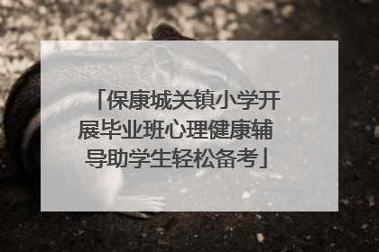 保康城关镇小学开展毕业班心理健康辅导助学生轻松备考