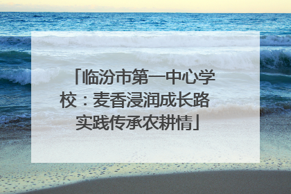 临汾市第一中心学校：麦香浸润成长路 实践传承农耕情