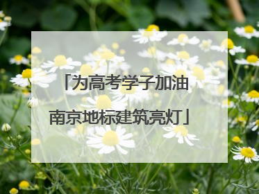 为高考学子加油 南京地标建筑亮灯