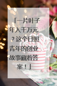 一片叶子年入千万元？这个日照青年的创业故事藏着答案！