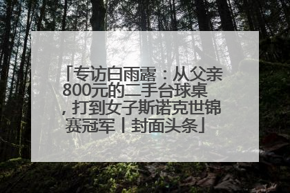 专访白雨露：从父亲800元的二手台球桌，打到女子斯诺克世锦赛冠军丨封面头条