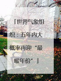 世界气象组织：五年内大概率再迎“最暖年份”