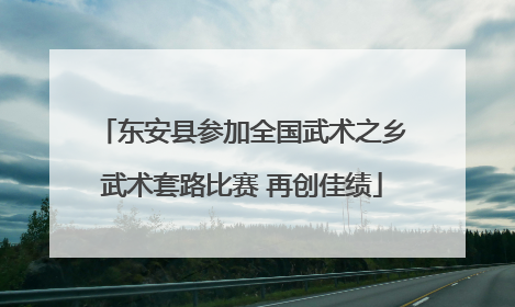 东安县参加全国武术之乡武术套路比赛 再创佳绩