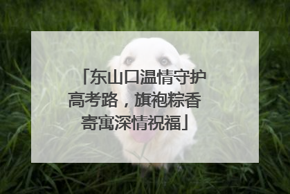 东山口温情守护高考路，旗袍粽香寄寓深情祝福