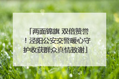 两面锦旗 双倍赞誉！泾阳公安交警暖心守护收获群众真情致谢