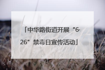 中华路街道开展“6·26”禁毒日宣传活动