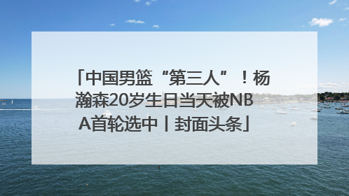 中国男篮“第三人”！杨瀚森20岁生日当天被NBA首轮选中丨封面头条