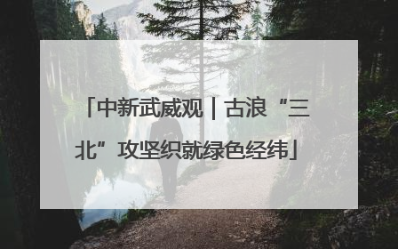 中新武威观｜古浪“三北”攻坚织就绿色经纬