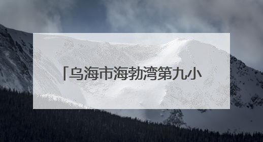 乌海市海勃湾第九小学创新模式有特色