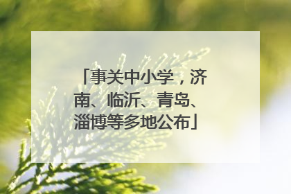 事关中小学，济南、临沂、青岛、淄博等多地公布