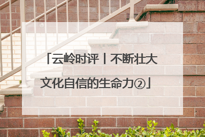 云岭时评丨不断壮大文化自信的生命力②